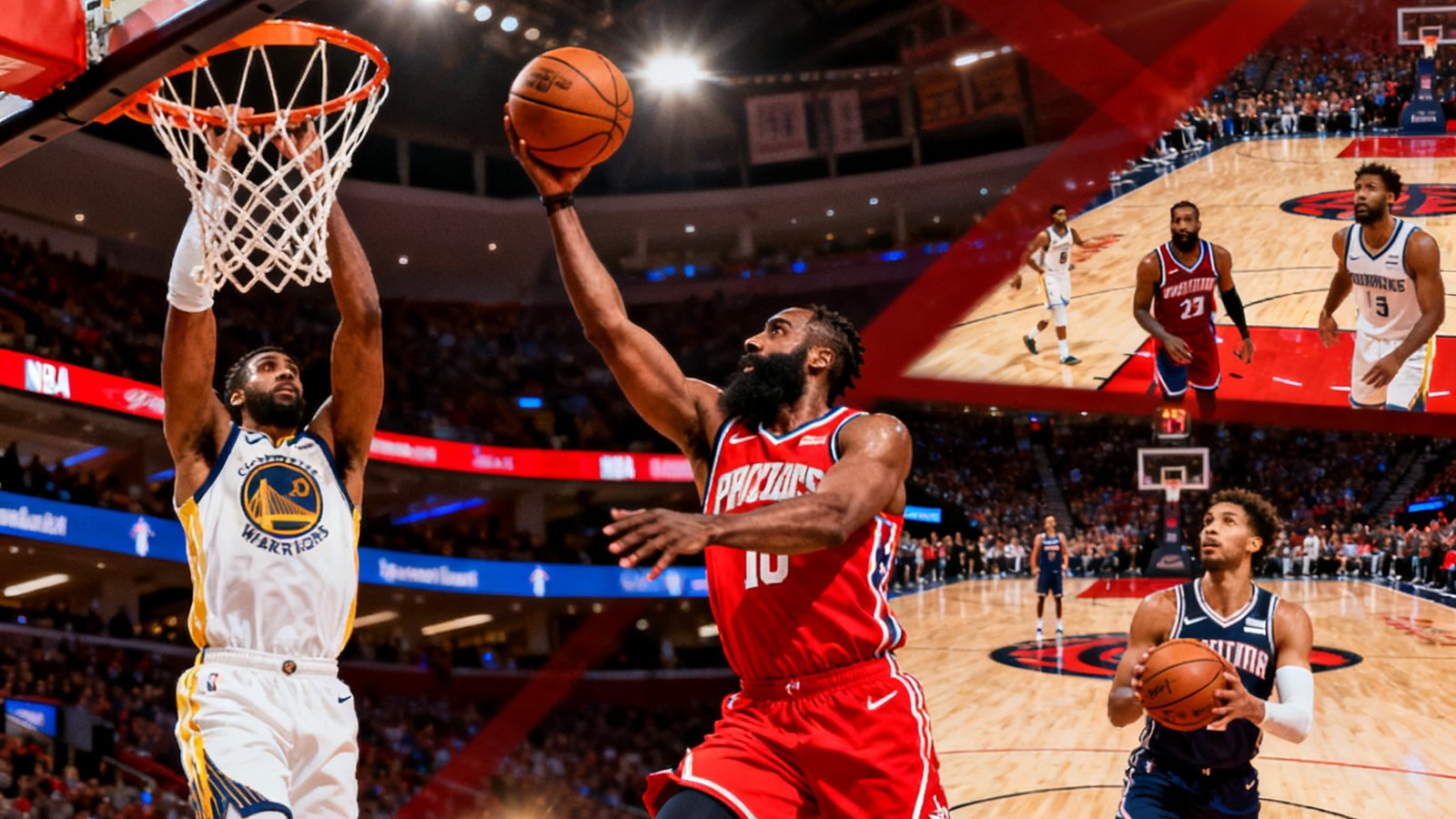 NBA每日十佳球，包含隔扣、压哨三分、妙传等精彩镜头，时长4分钟